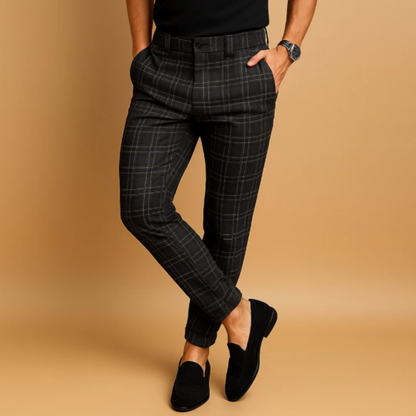 Men's Slim Fit Checked Pants