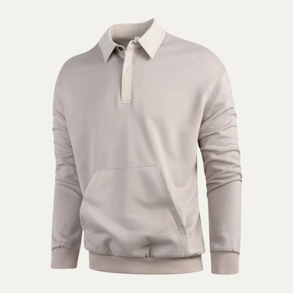 Marettimo Men's Cotton Polo Sweater With Pocket