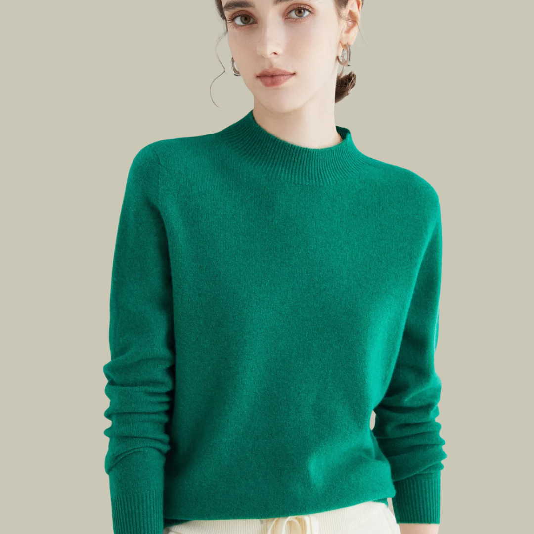 Soft Pink Simple Crew Neck Sweater