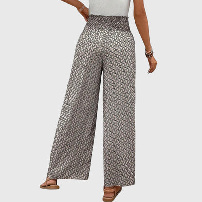 Comfortable Elastic Waist Wide Leg Pants