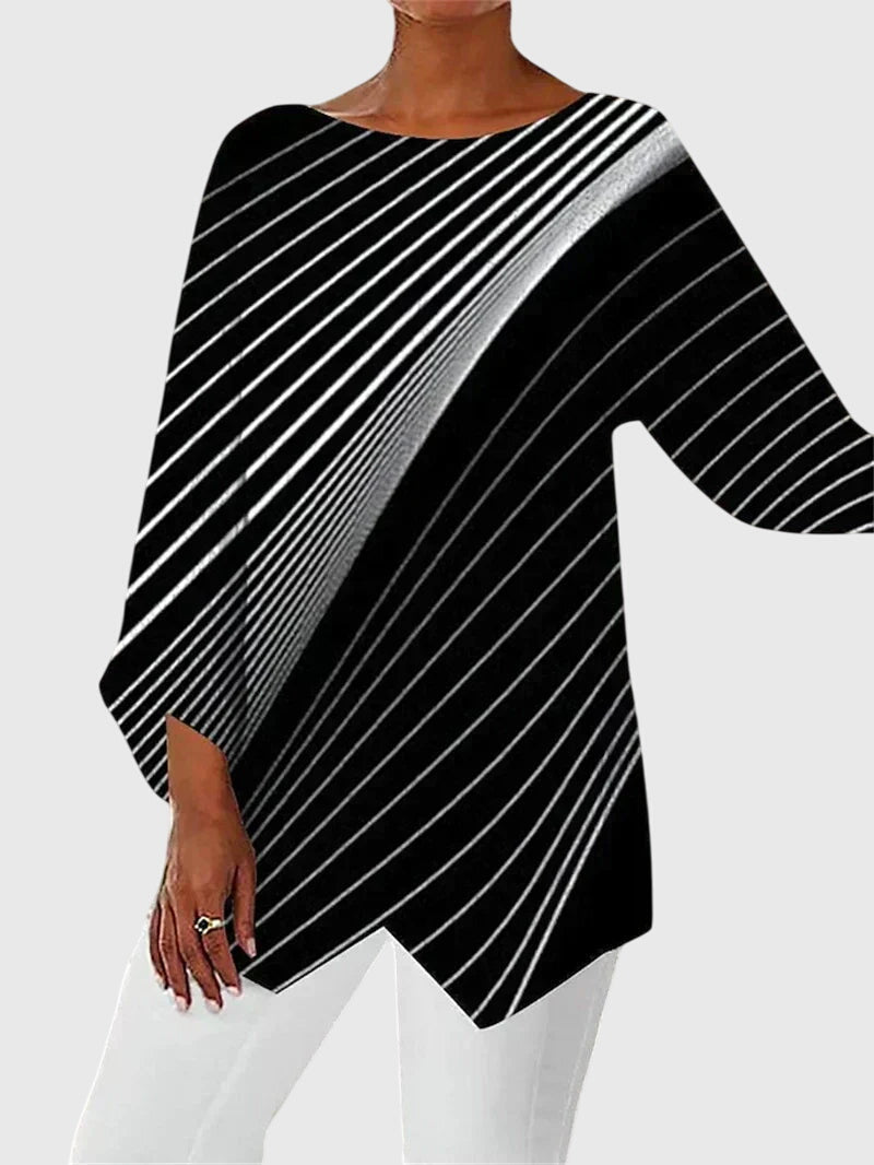 Cozy Women's Long Sleeve Butterfly Tunic Top
