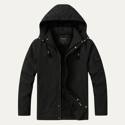 Men's Modern Parka Winter Jacket With Hood - VibreMode