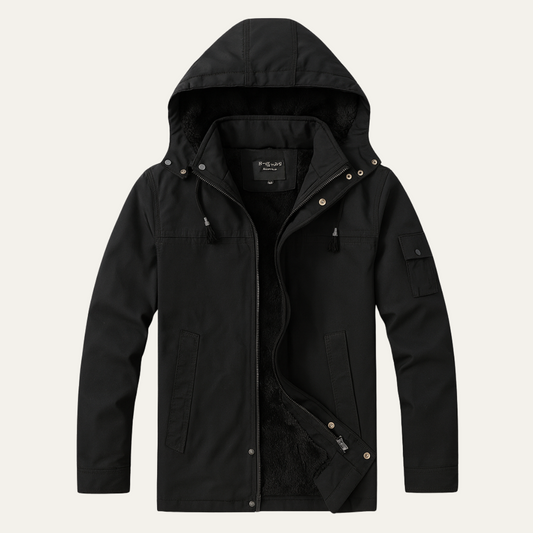Men's Modern Parka Winter Jacket With Hood - VibreMode
