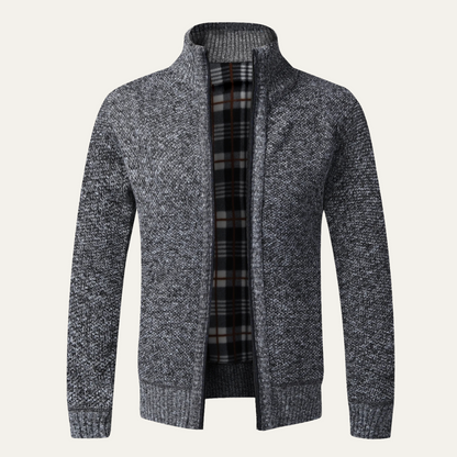 Men's Knitted Zip Up Cardigan