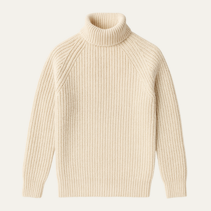 Men's Wool Turtleneck Sweater Chunky Warm - VibreMode