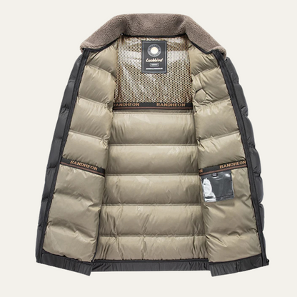 Men's Quilted Jacket Warm Padded Green