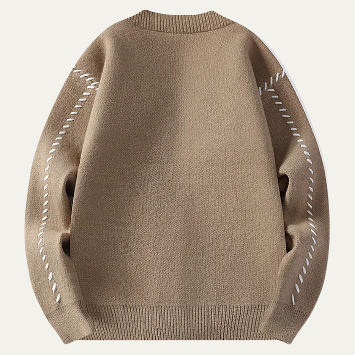 Men's V Neck Knit Sweater Casual Button Up