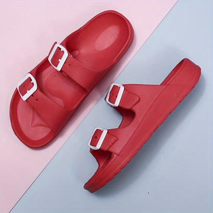 Men's Double Buckle Leather Sandal