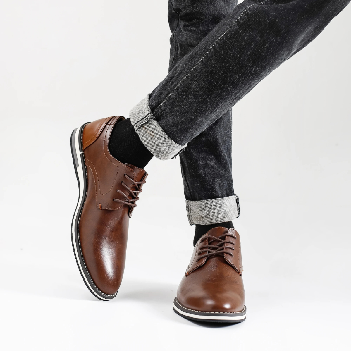 Men's Leather Oxford Dress Shoes