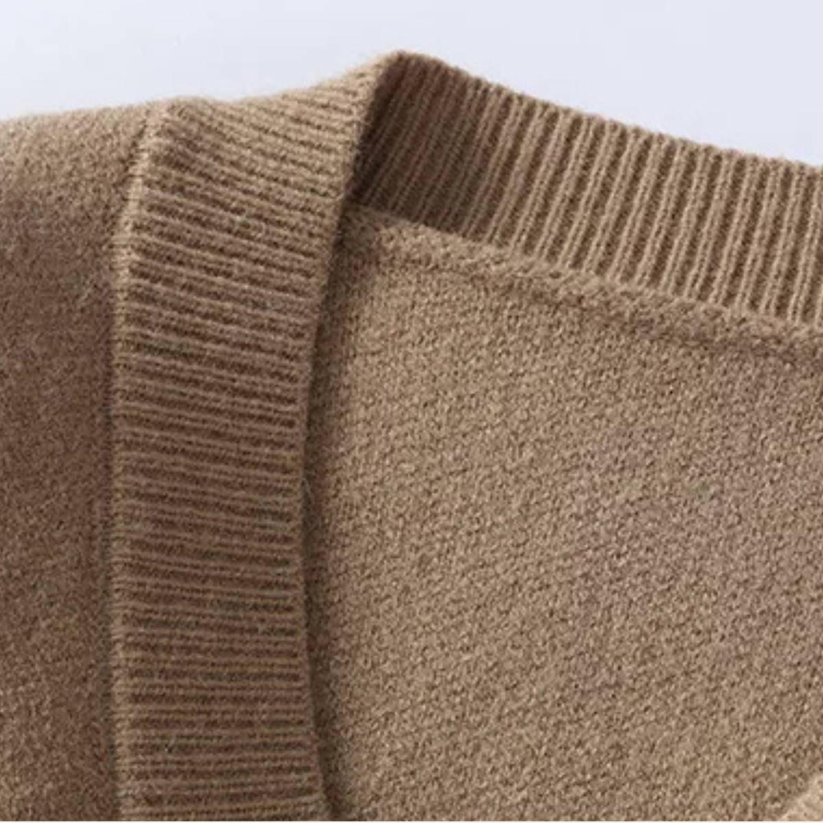 Men's V Neck Knit Sweater Casual Button Up
