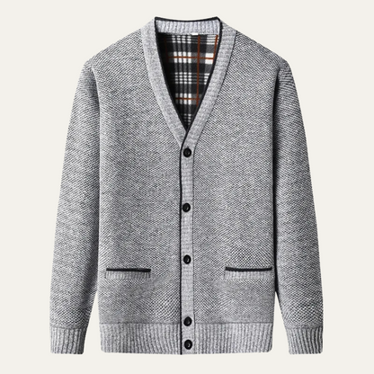 Men's Soft Knit Cardigan Button Front Classic Design