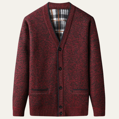 Men's Soft Knit Cardigan Button Front Classic Design