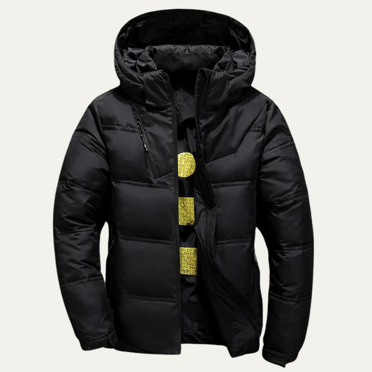 Wrenford Men's Down Puffer Hooded Winter Jacket - VibreMode