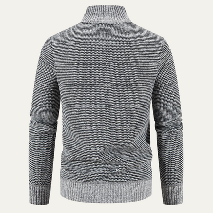 Men's Winter Bomber Jacket Knit Sleeves Bordeaux