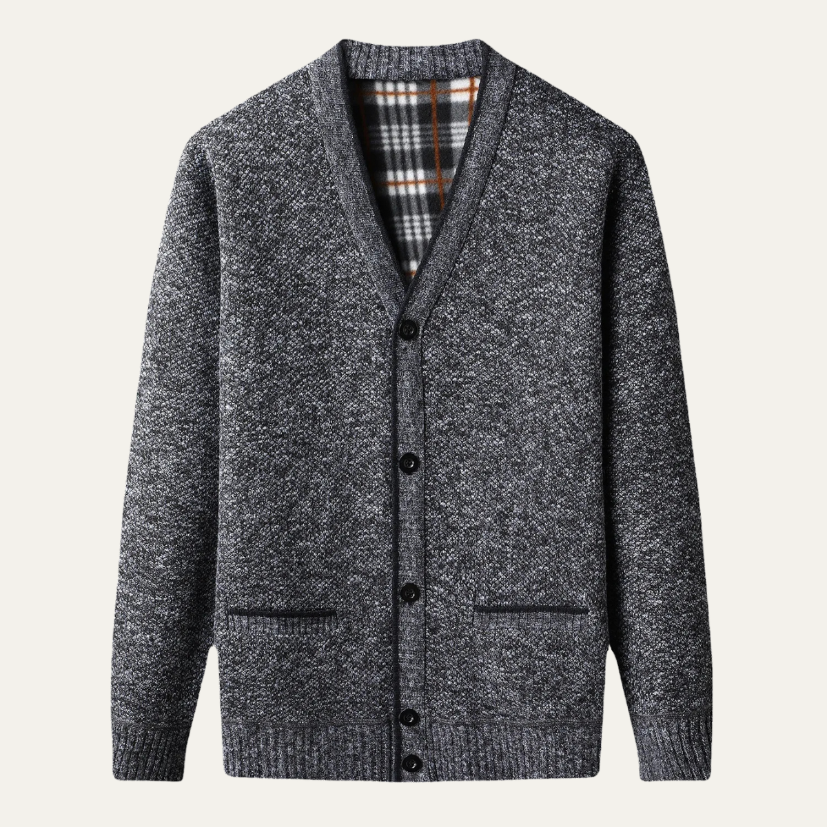 Men's Soft Knit Cardigan Button Front Classic Design