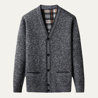 Men's Soft Knit Cardigan Button Front Classic Design