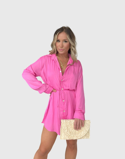 Ladies Classic Front Button Dress Shirt