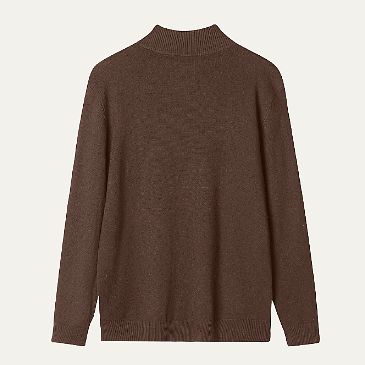 Men's Mock Neck Half Zip Knit Sweater