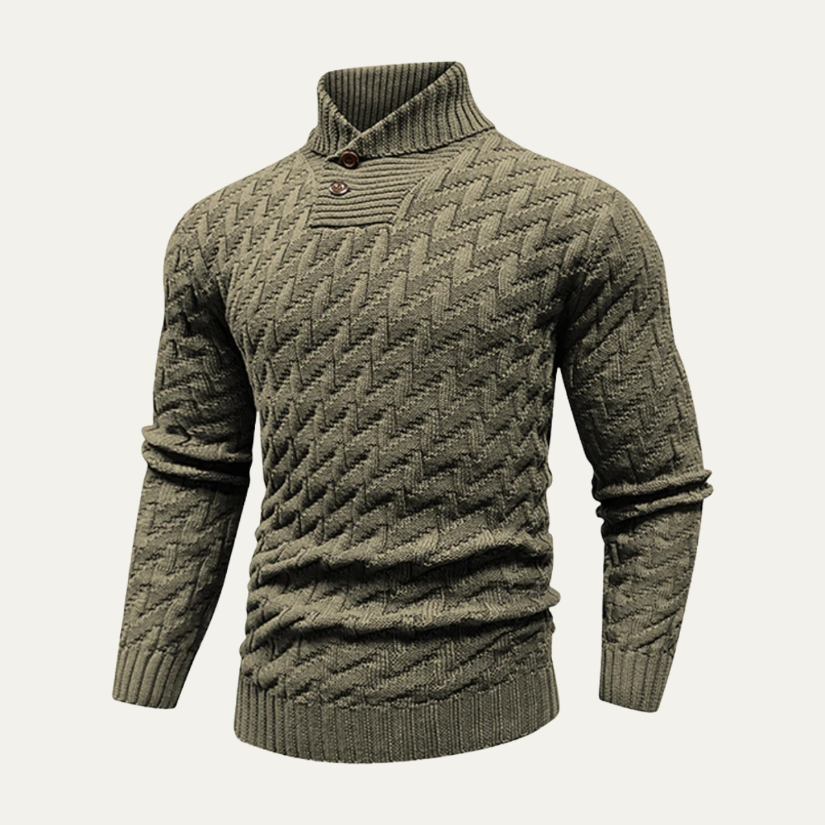Men's Wool Knitted Sweater Textured Winter