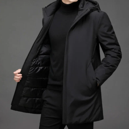 Men's Classic Fit Hooded Winter Coat