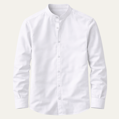 Men's Slim Fit Stand Collar Dress Shirt - VibreMode