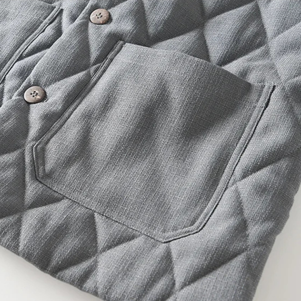 Men's Quilted Padded Jacket Vintage Stand Collar