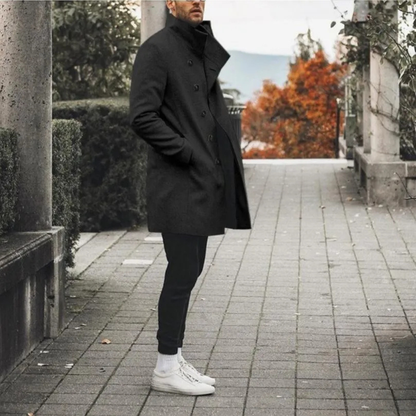 Torino Men's Wool Blend Overcoat Thick Winter Coat
