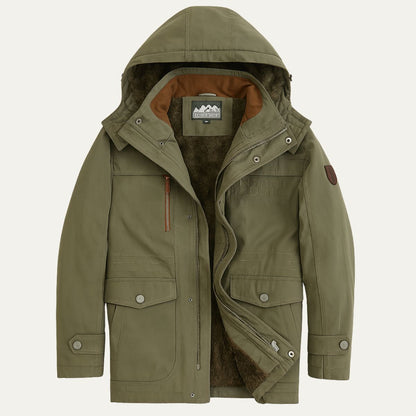 Men's Quilted Loose Fit Jacket Weather Resistant