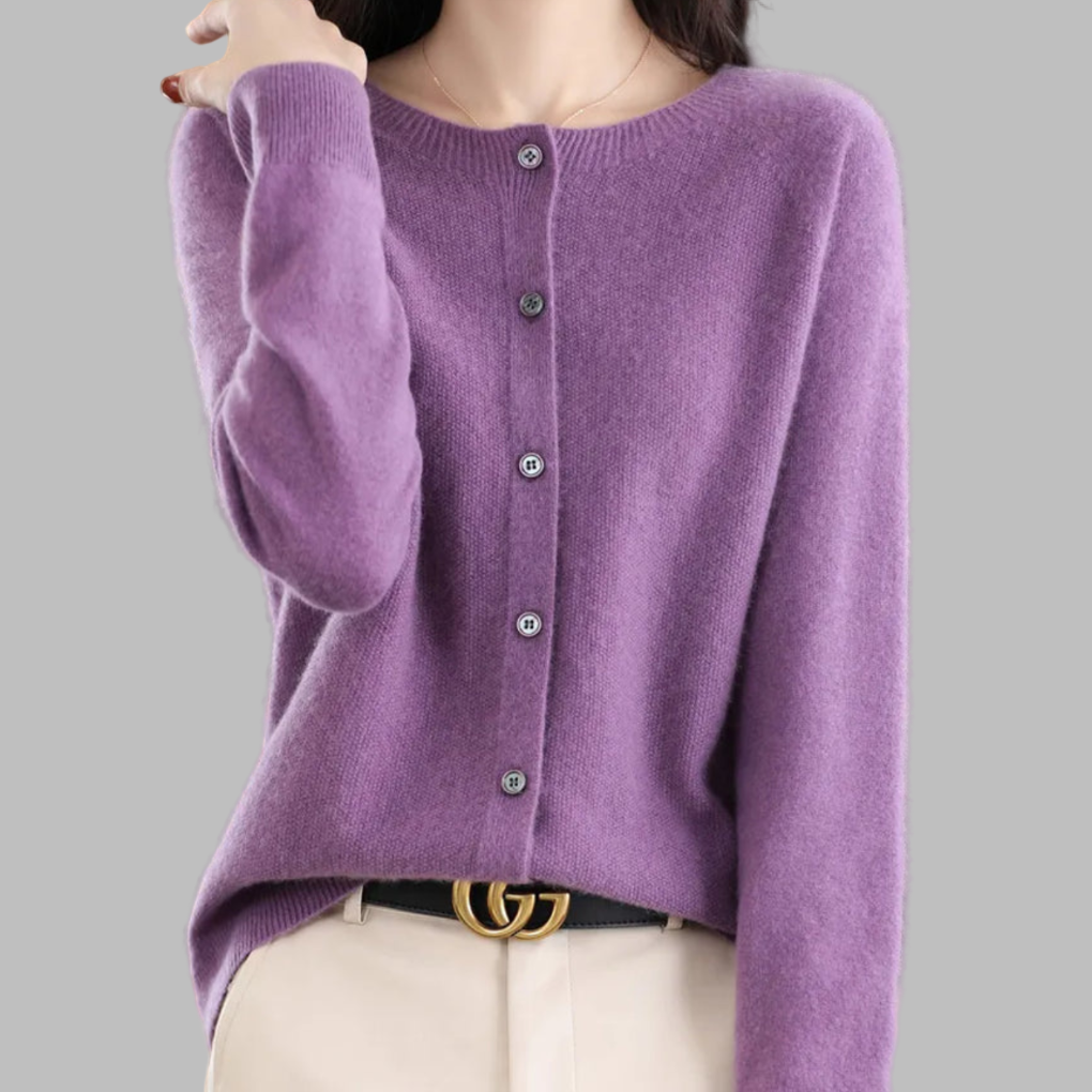 Women's Open Neck Cardigan Sweater