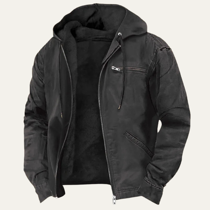 Men's Fleece Lined Hooded Jacket