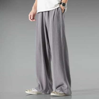 Men's Cotton Linen Loose Fit Pants