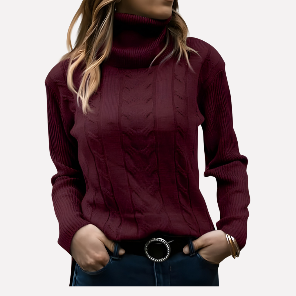 Women's Turtleneck Sweater Relaxed Fit