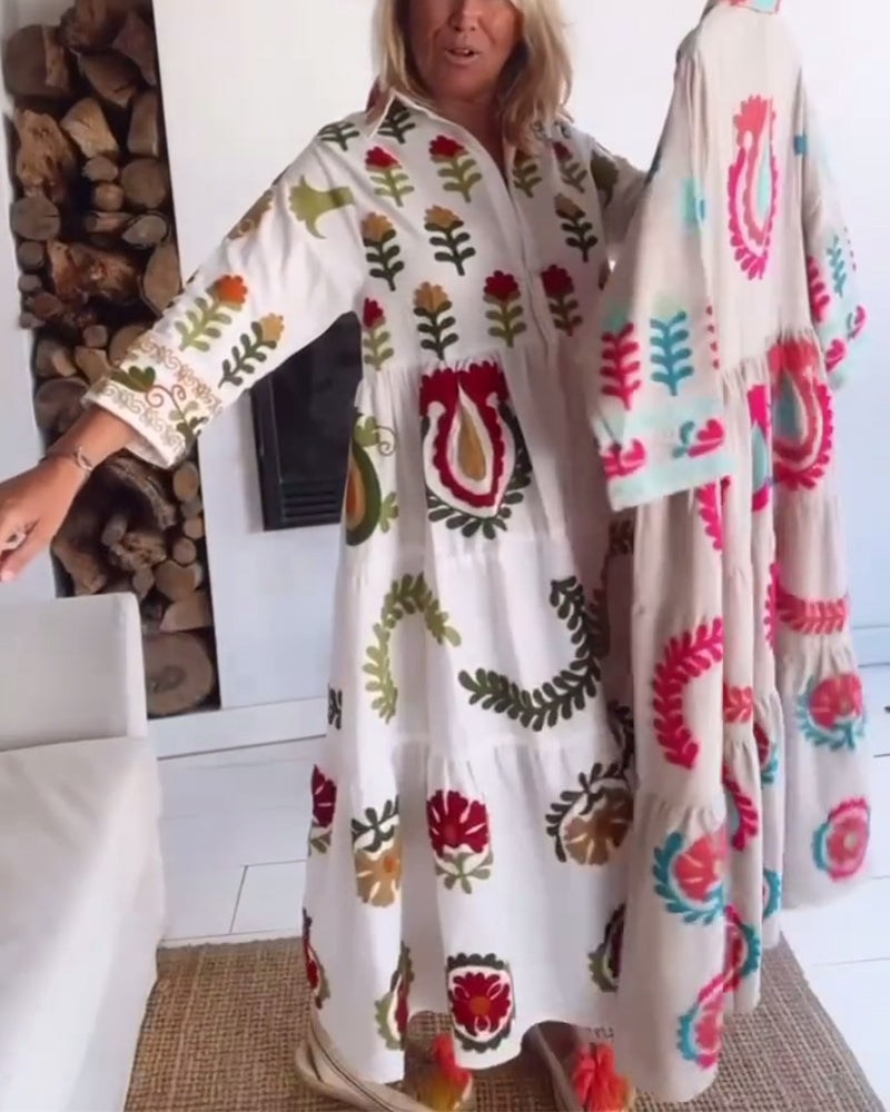 Colorful Patterned Summer Dress