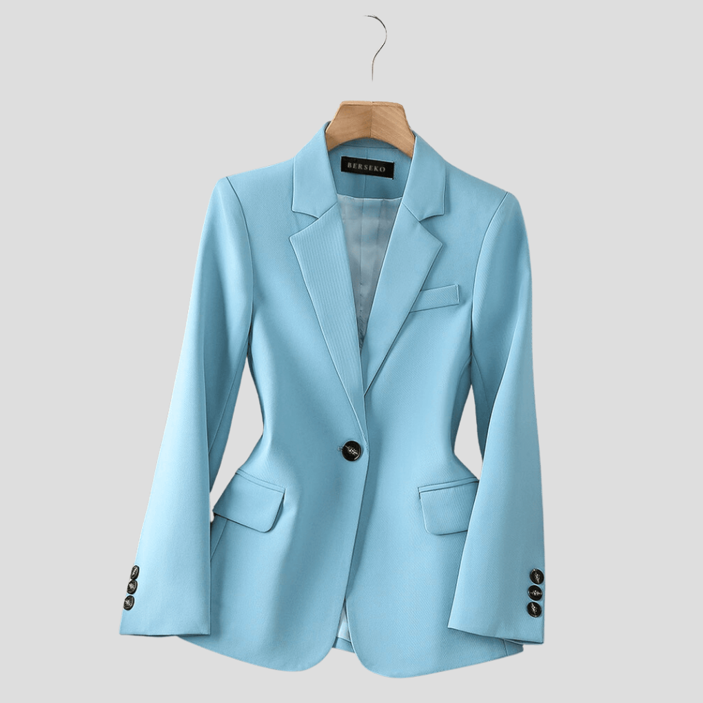 Women's Single Breasted Wool Blazer - VibreMode