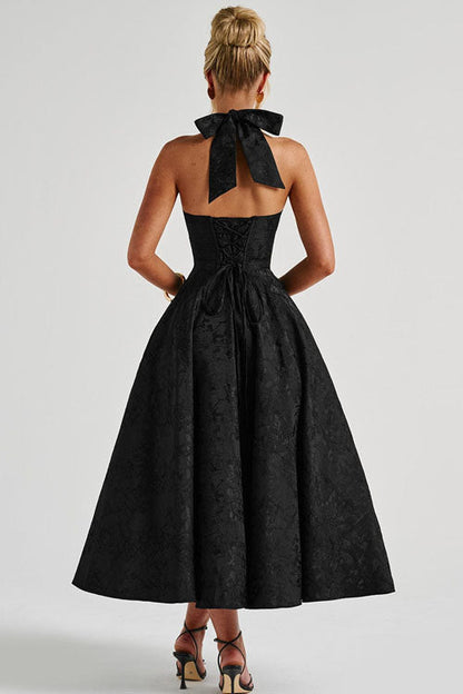 Elegant V Neck Strapless Maxi Evening Dress