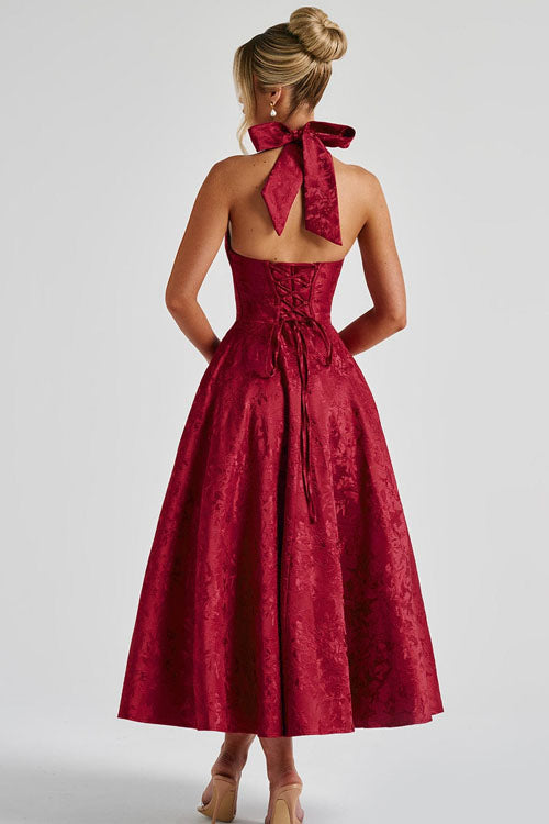 Elegant V Neck Strapless Maxi Evening Dress
