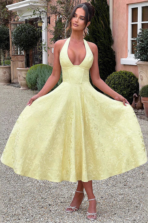 Elegant V Neck Strapless Maxi Evening Dress