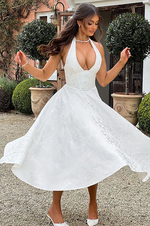 Elegant V Neck Strapless Maxi Evening Dress