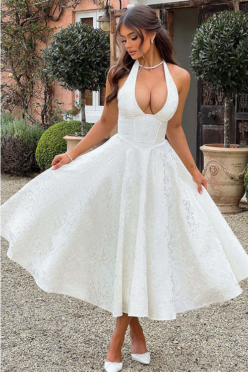 Elegant V Neck Strapless Maxi Evening Dress
