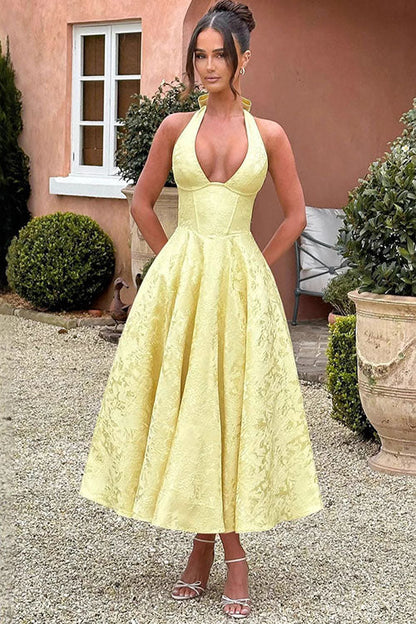 Elegant V Neck Strapless Maxi Evening Dress
