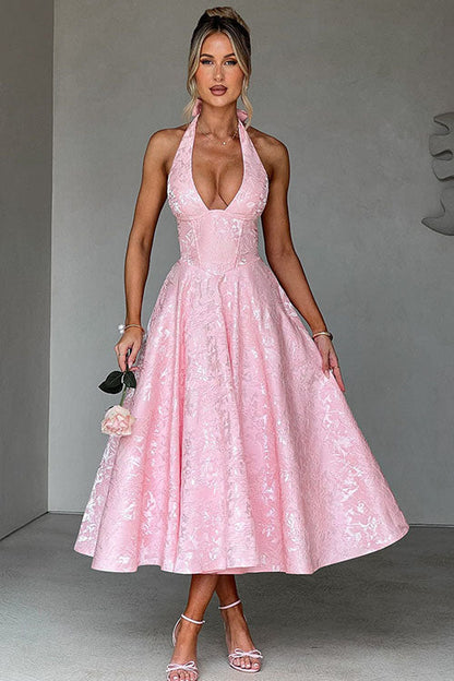 Elegant V Neck Strapless Maxi Evening Dress