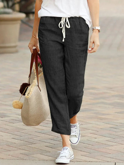 Women's Cropped Trousers Elegant Style - VibreMode