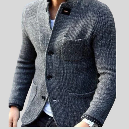 Men's Down Blazer Warm Waterproof Navy - VibreMode