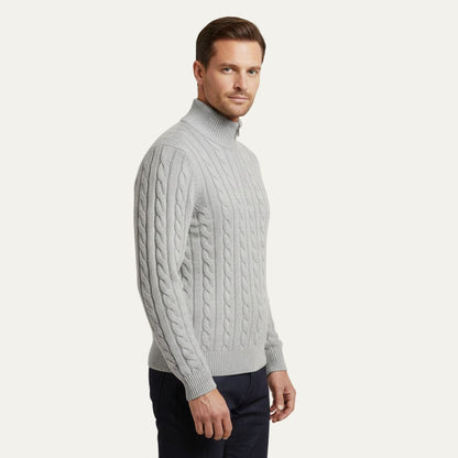 Men's Merino Wool Half Zip Sweater