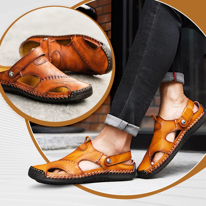 Men's Leather Sandals - VibreMode