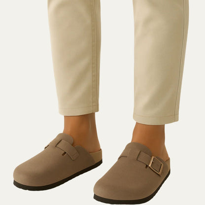 Men's Suede Moccasin Slippers Khaki