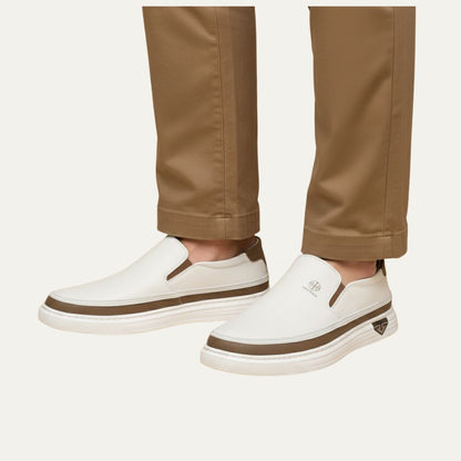 Men's Slip On Shoes Casual Leather Brown