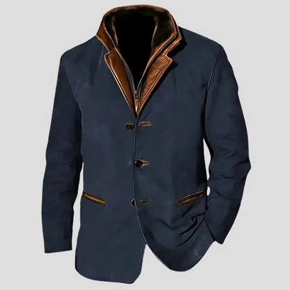 Men's Contrast Collar Jacket - VibreMode