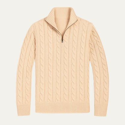 Men's Merino Wool Half Zip Sweater - VibreMode