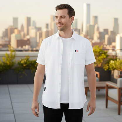 Men's Slim Fit Cotton Button Up Shirt